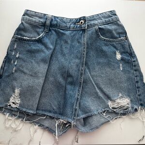 Zara Wrap Denim Skort
